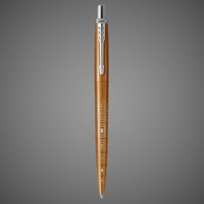 Ручка шариковая Parker "Jotter Rome Bronze CT" стержень: M, цвет чернил: blue, в подарочной упаковке., Лаки и смолы: лак, нержавеющая сталь