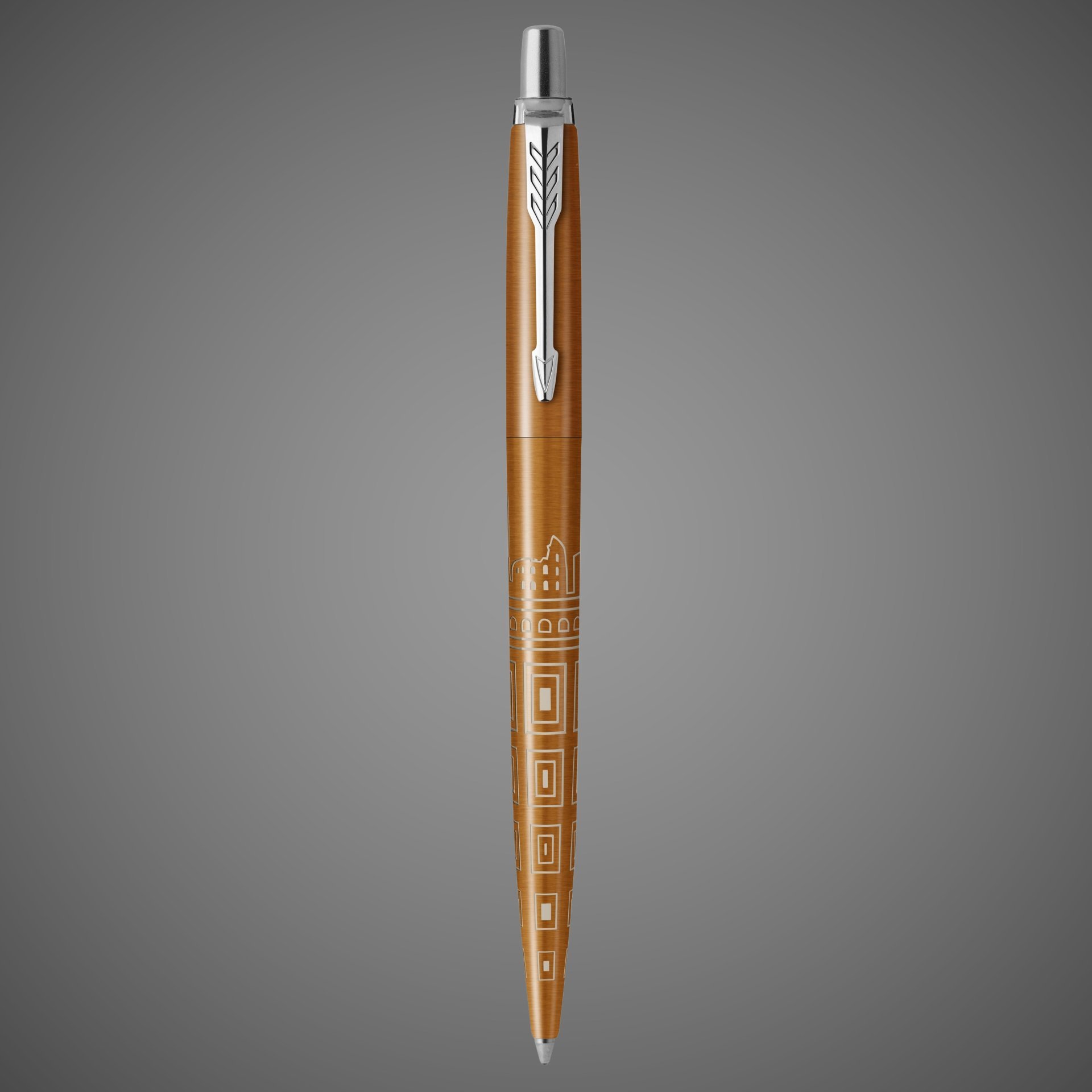 Ручка шариковая Parker "Jotter Rome Bronze CT" стержень: M, цвет чернил: blue, в подарочной упаковке., Лаки и смолы: лак, нержавеющая сталь