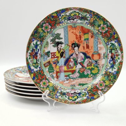 Набор тарелок на 6 персон "Благородные занятия китаянок императорского двора", компания Guangzhou Phonex