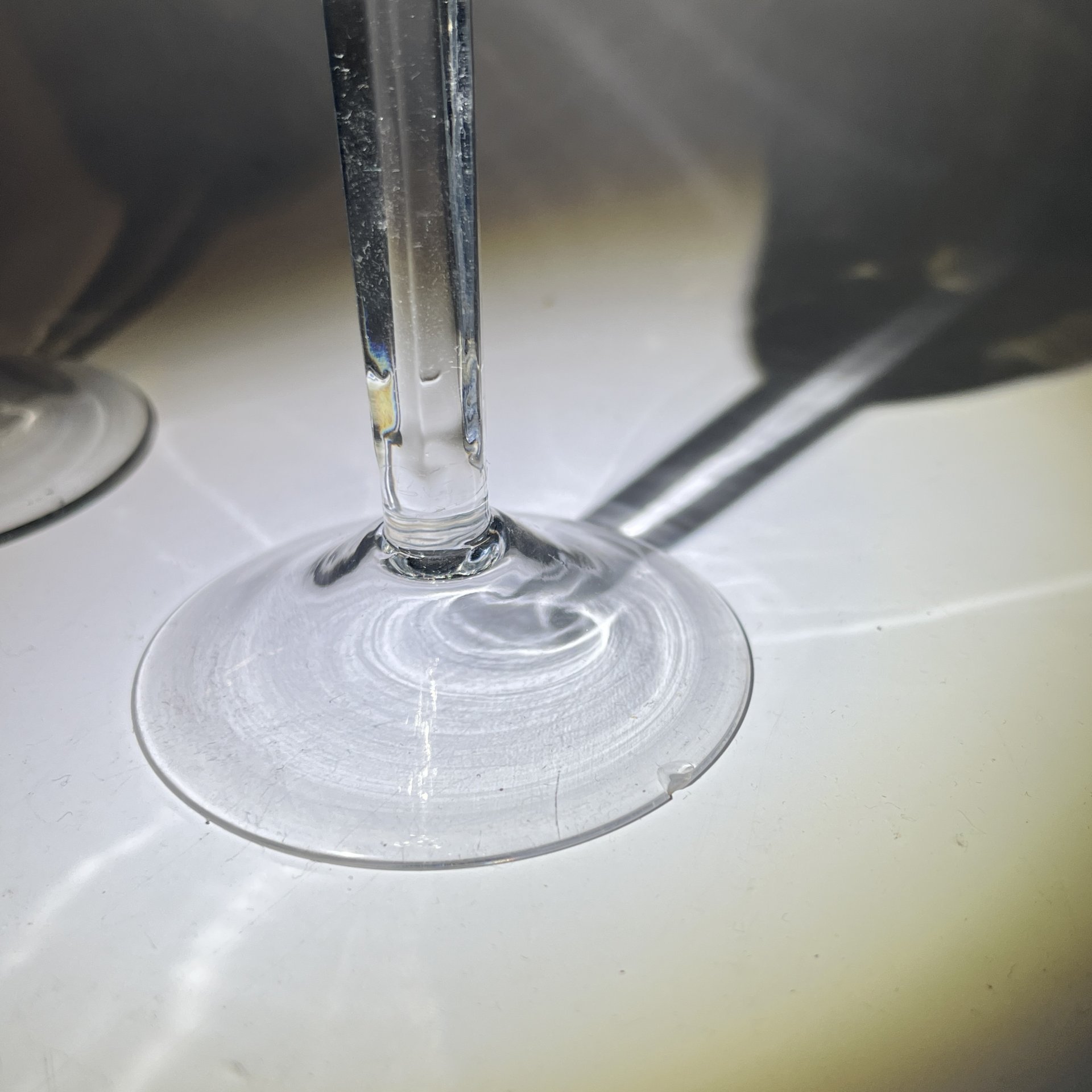 Набор из 2 бокалов с растительным декором, хрусталь, пресс, алмазная грань, СССР, 1970-1990 гг.