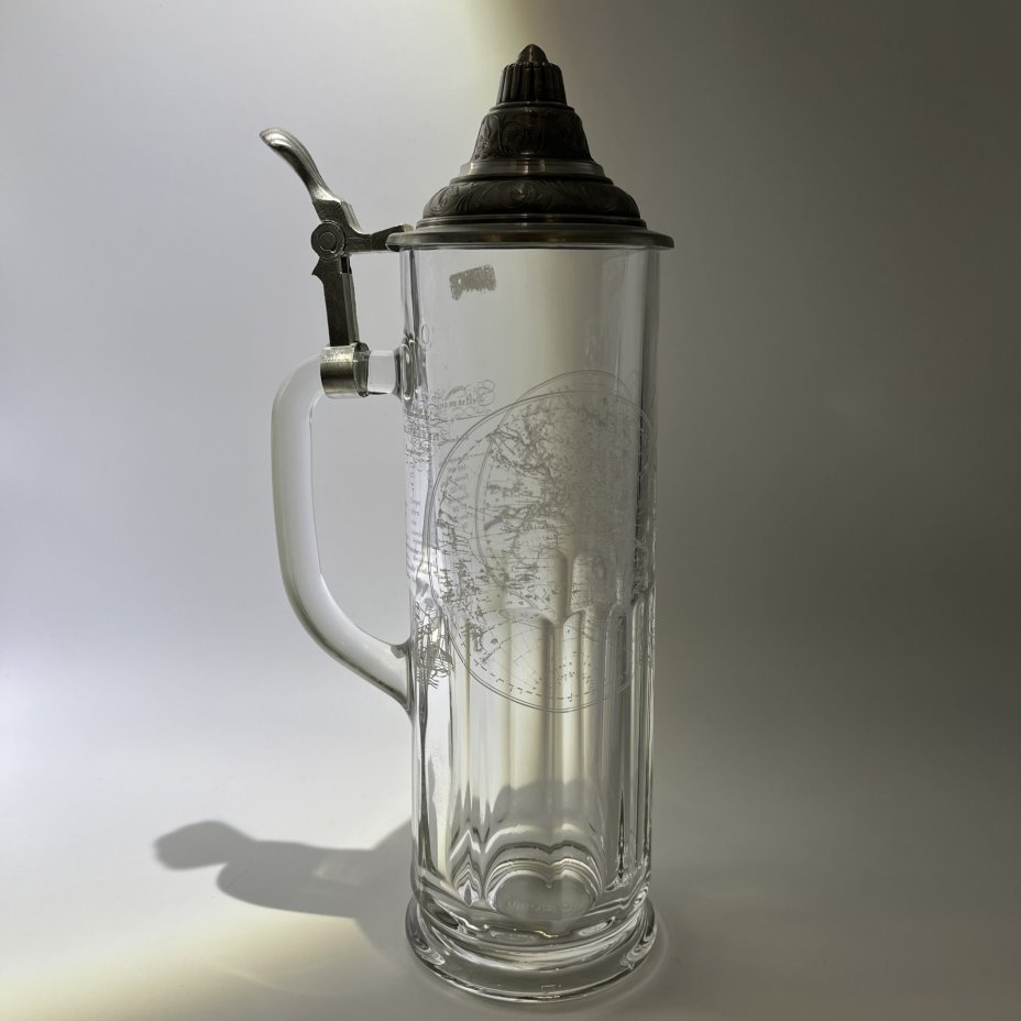 Кружка пивная с крышкой "Карта мира"