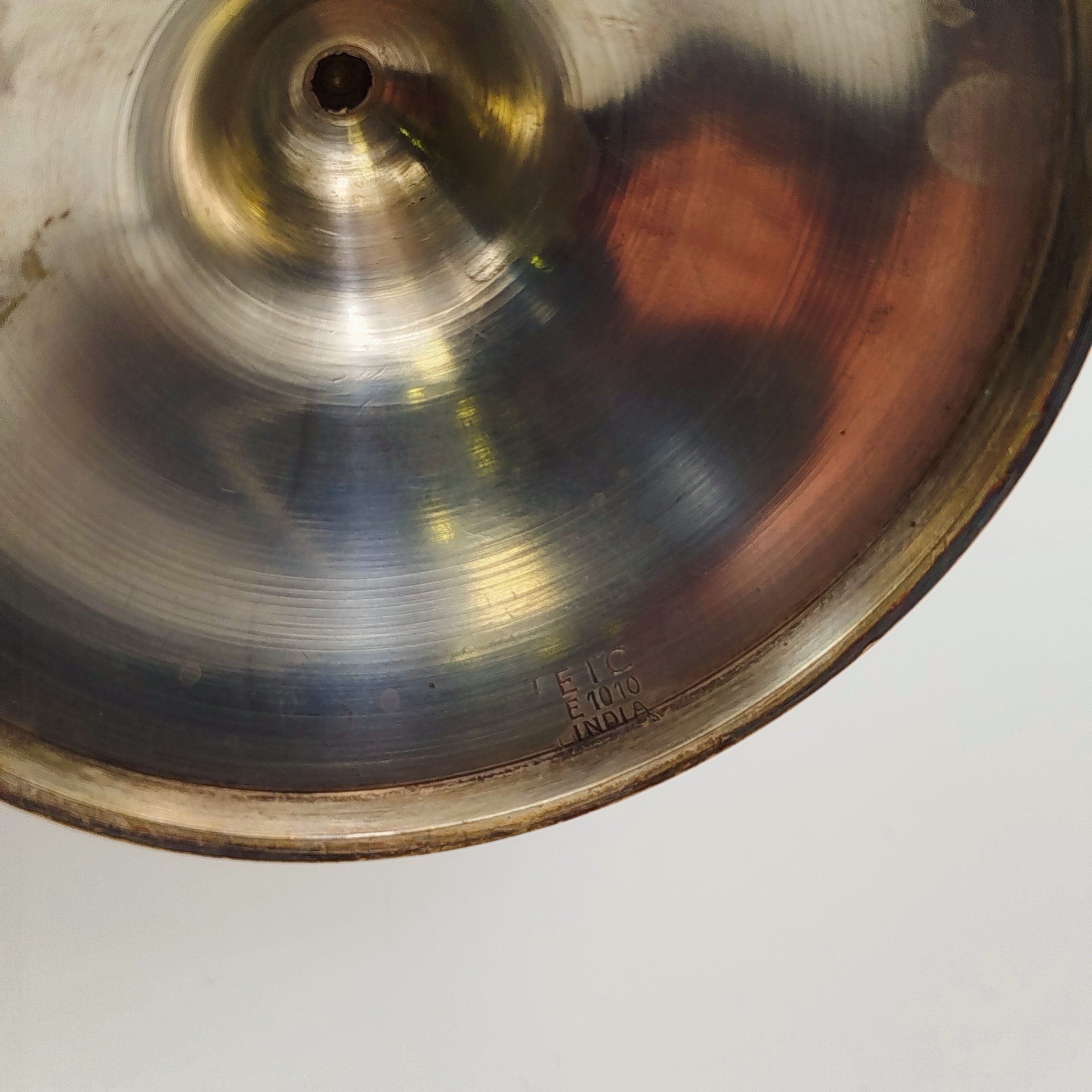 Кубок (бокал) декоративный с растительным декором в восточном стиле, латунь, гравировка, серебрение, Индия, 1970-1990 гг.