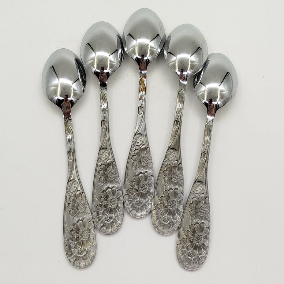 Набор чайных ложек с цветочным декором