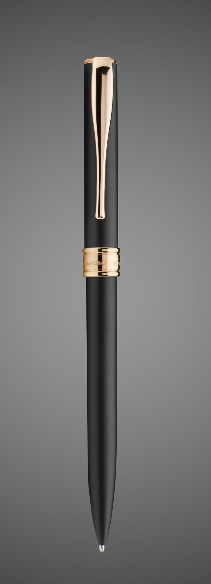 Шариковая ручка Aurora Magellano Black GT, в подарочной коробке, Металлы: золото, смола эпоксидная