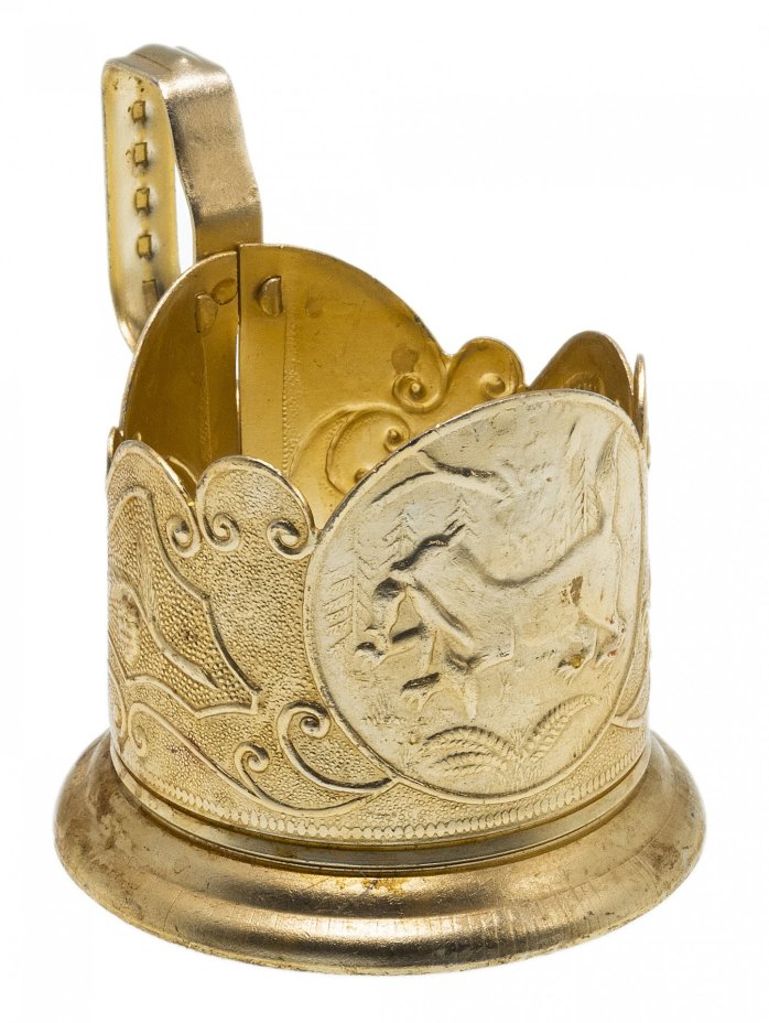 Подстаканник "Добыча", алюминий, Иркутский опытный завод "Эталон", г. Иркутск, СССР, 1970-1980 гг.