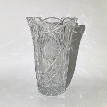 Ваза с резным декором, хрусталь, алмазная грань, СССР, 1970-1990 гг.