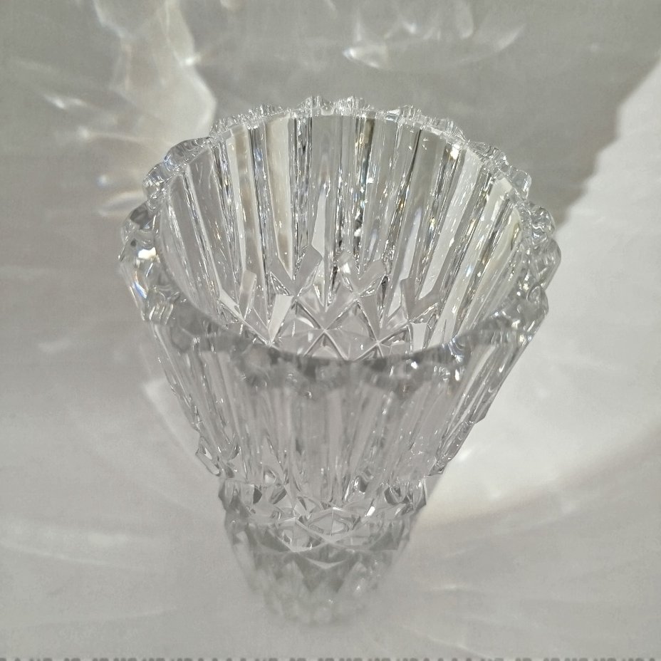 Ваза "Мерцание", автор А.М. Остроумов, хрусталь, алмазная грань, Ленинградский завод художественного стекла (ЛЗХС), СССР, 1960-1980 гг.