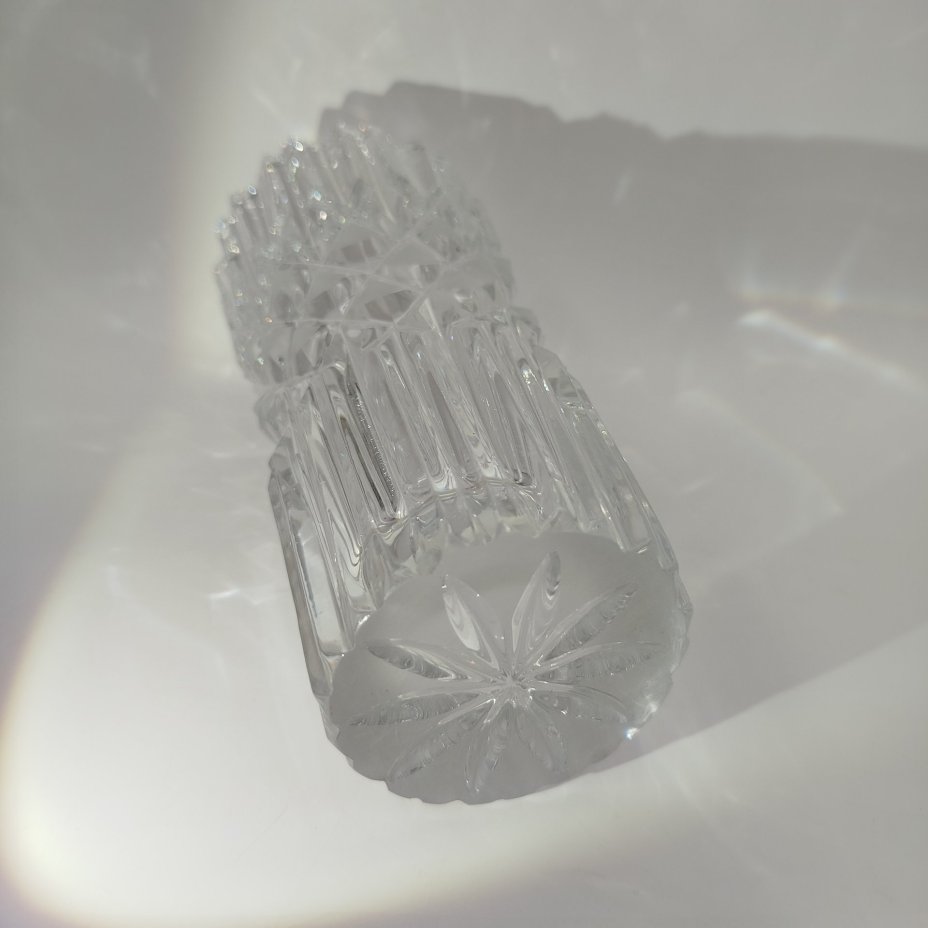 Ваза "Мерцание", автор А.М. Остроумов, хрусталь, алмазная грань, Ленинградский завод художественного стекла (ЛЗХС), СССР, 1960-1980 гг.