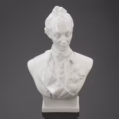 Бюст "А.В. Суворов", скульптор И.Я. Гинцбург, Ленинградский фарфоровый завод (ЛФЗ)