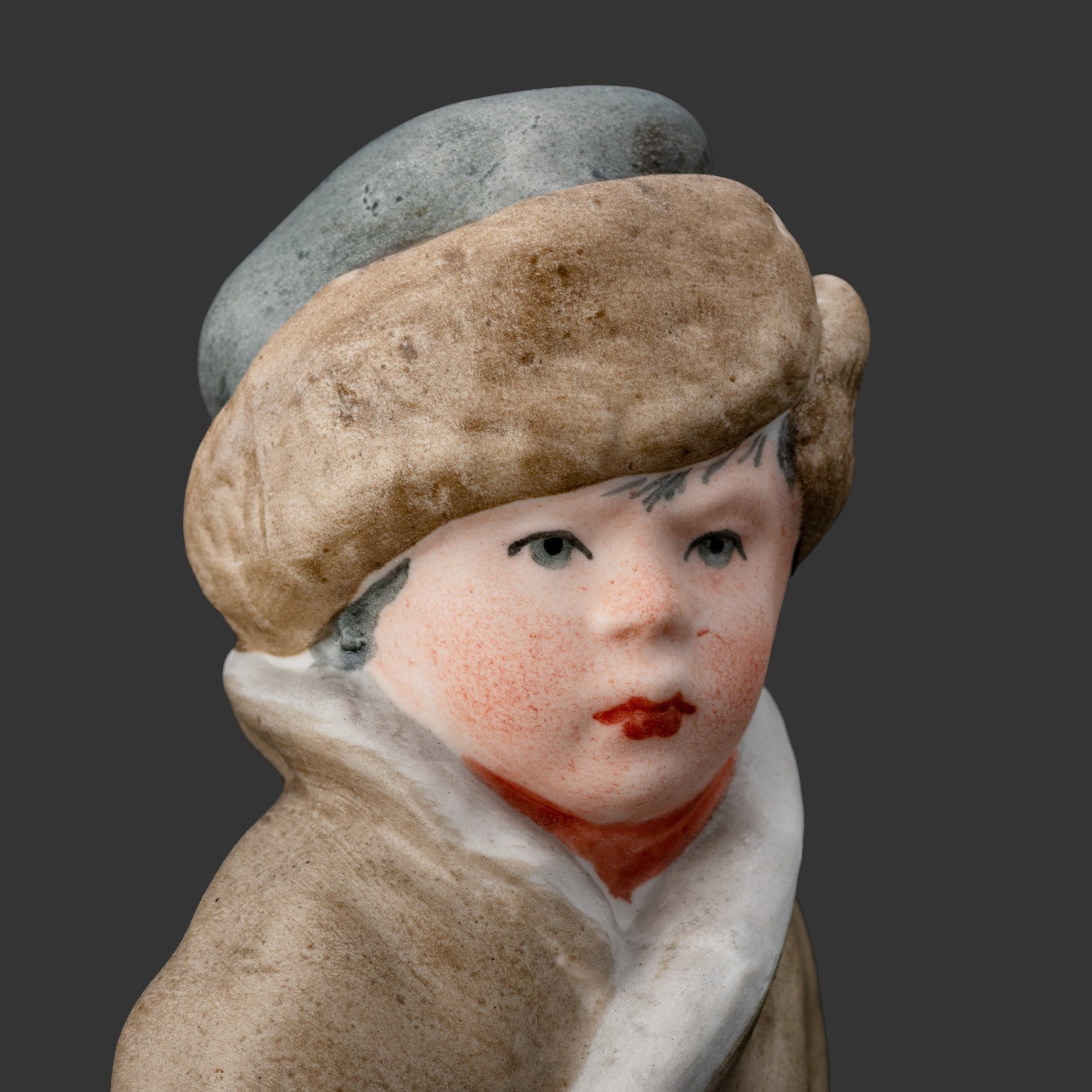 Статуэтка «Мужичок с ноготок», скульптор В.А. Маслов, бисквит, роспись, Первомайский фарфоровый завод (Песочное), СССР, 1958 г.