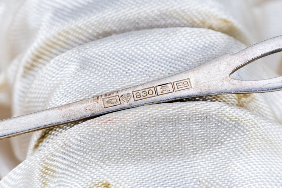 Набор кофейных ложек "Роза", серебро 813-835 пр., золочение, Финляндия, 1970-1982 гг.