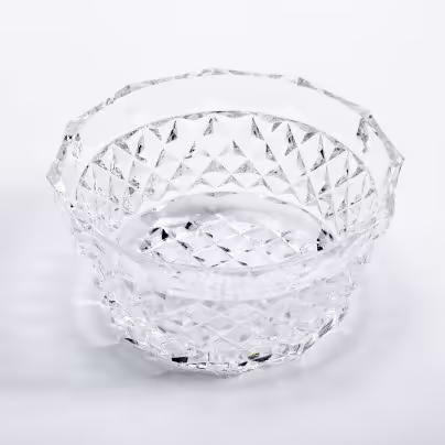 Ваза конфетница, украшенная рельефным декором, хрусталь, СССР, 1970-1990 гг.