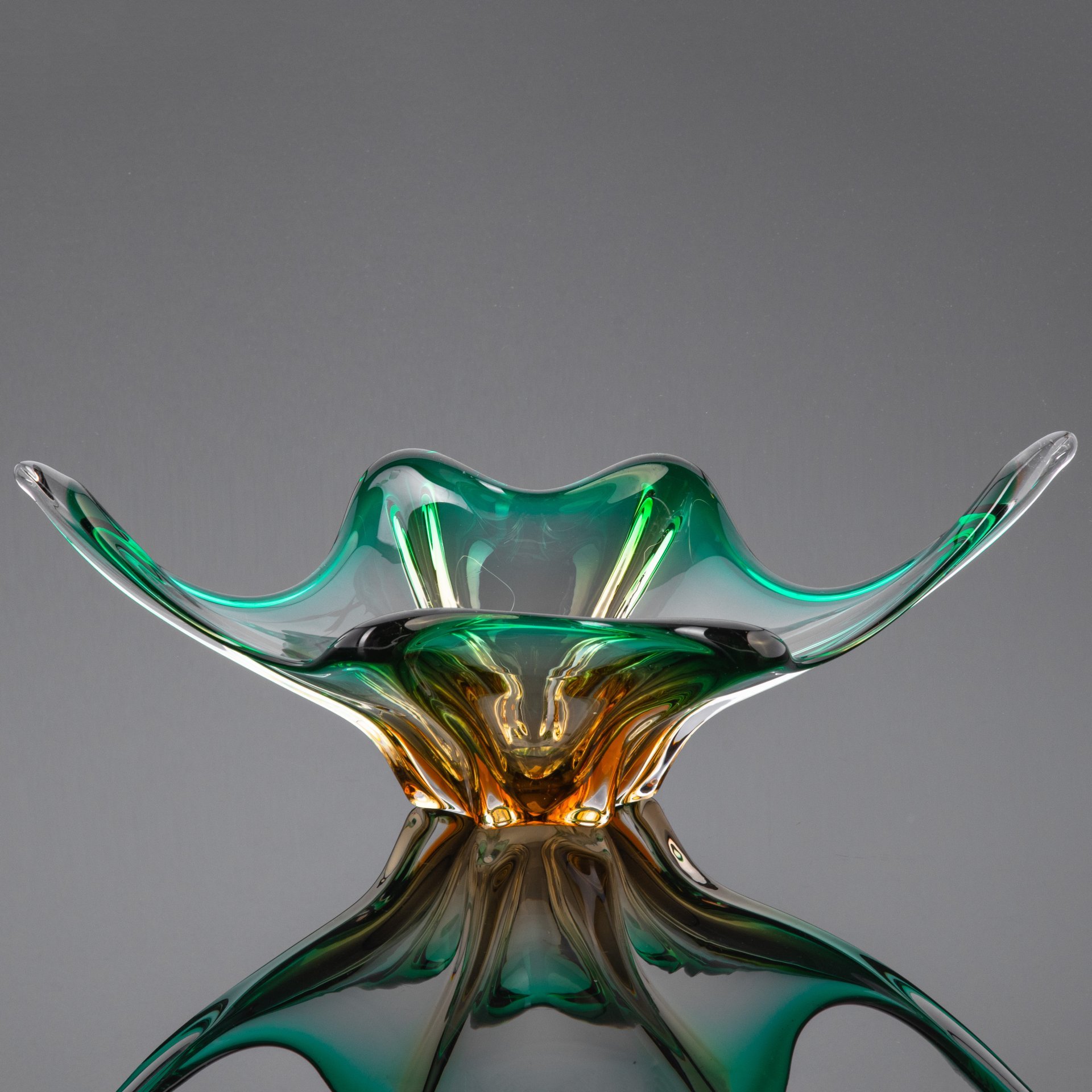 Ваза для десертов (конфетница, фруктовница), стекло, sommerso, Murano