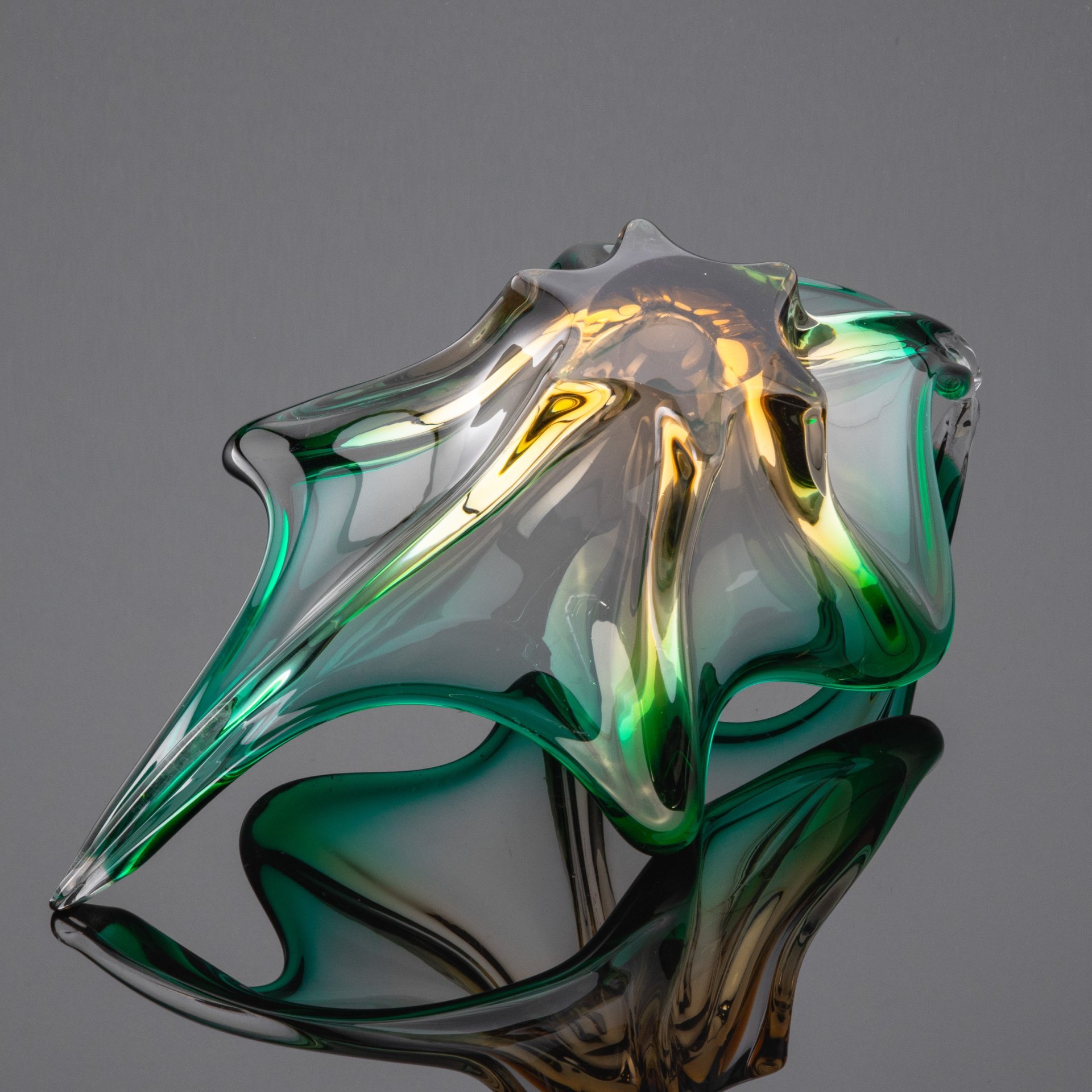 Ваза для десертов (конфетница, фруктовница), стекло, sommerso, Murano