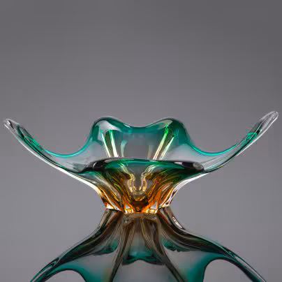 Ваза для десертов (конфетница, фруктовница), стекло, sommerso, Murano, Италия, 1960-1970 гг., Murano