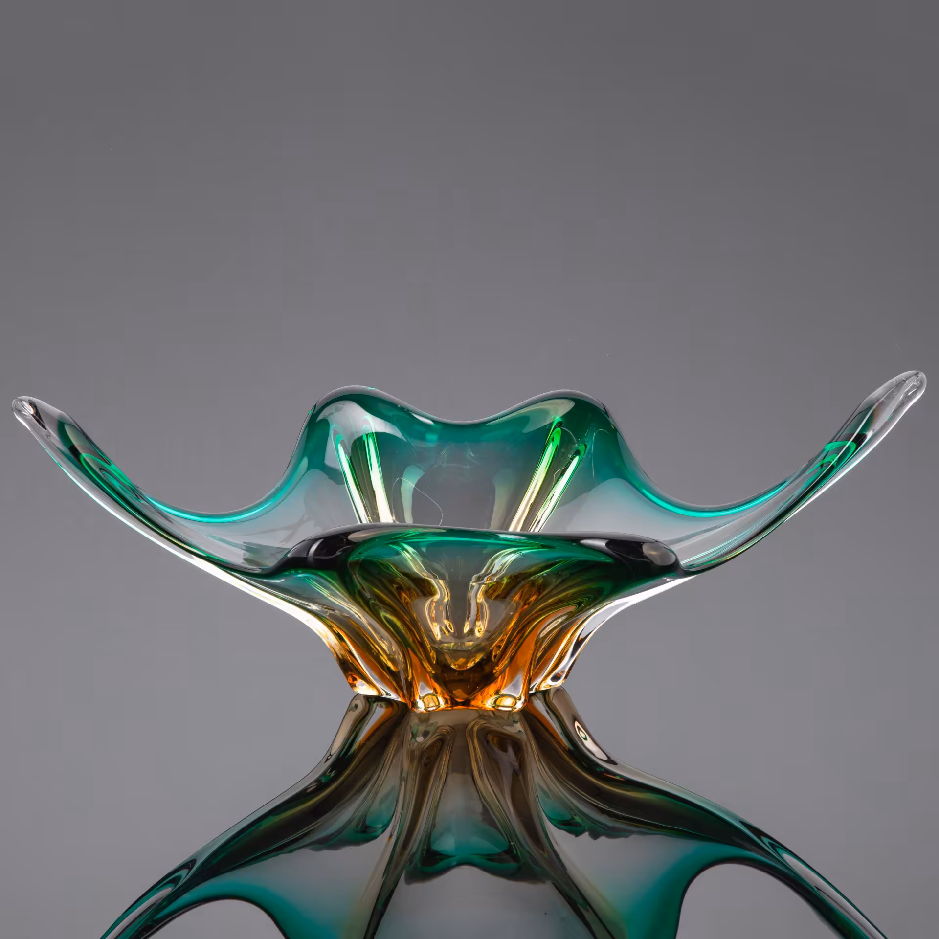 Ваза для десертов (конфетница, фруктовница), стекло, sommerso, Murano, Италия, 1960-1970 гг. — фото 1