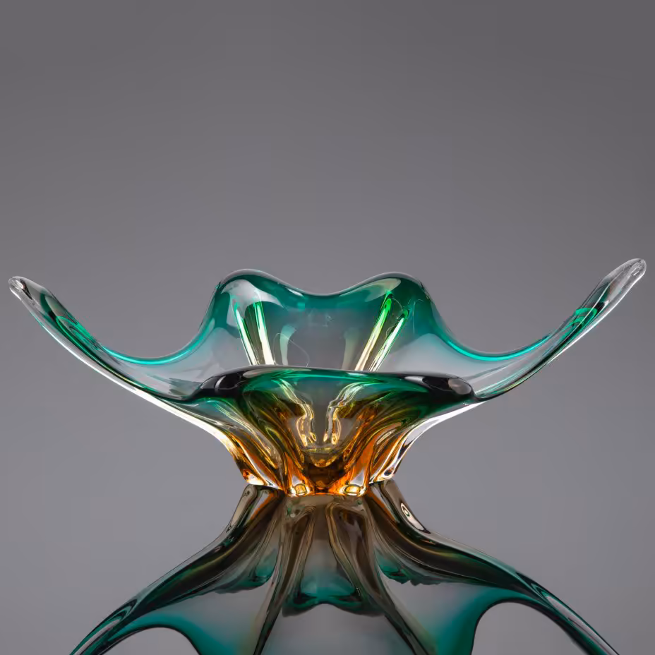 Ваза для десертов (конфетница, фруктовница), стекло, sommerso, Murano, Италия, 1960-1970 гг., Murano