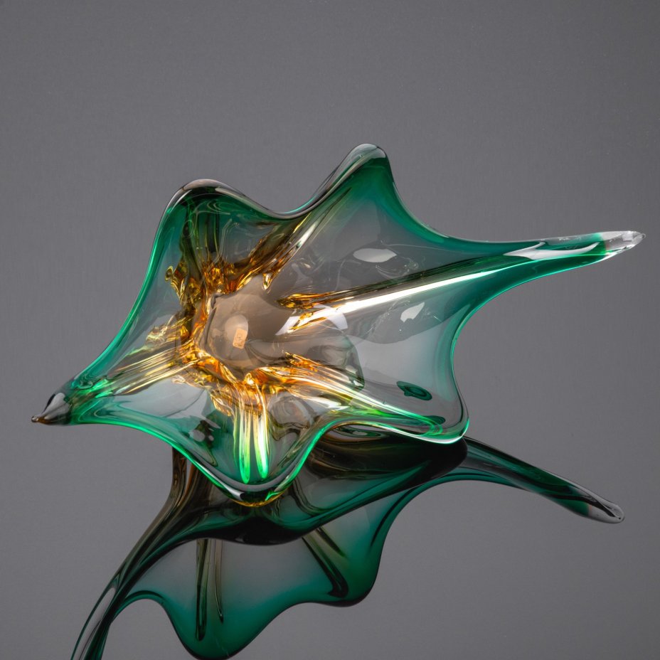Ваза для десертов (конфетница, фруктовница), стекло, sommerso, Murano, Италия, 1960-1970 гг., Murano