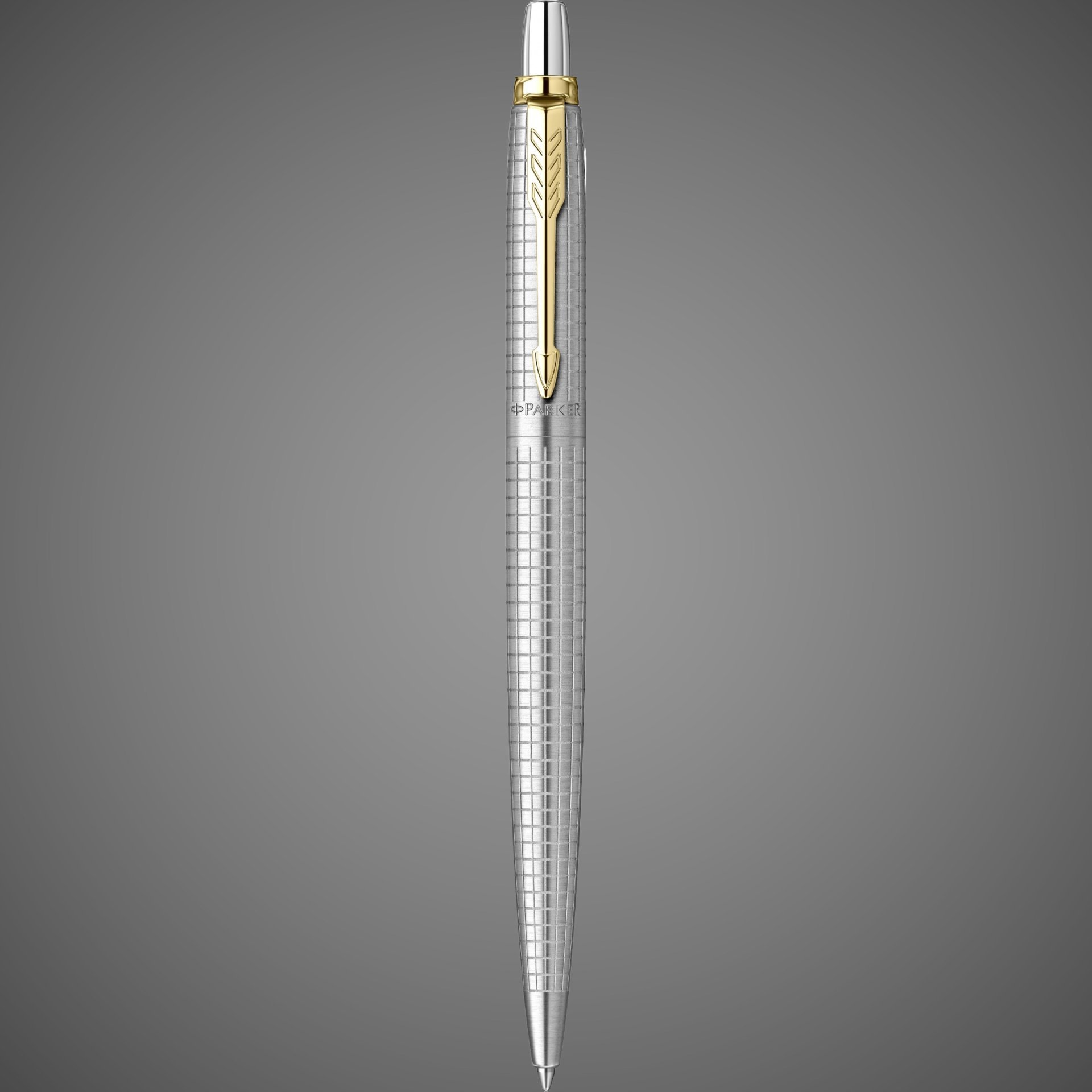 Шариковая ручка Parker "Jotter 70th Stainless Steel GT", стержень: Mblue (толщина линии 1,0мм) в подарочной коробке, Металлы: металл, нержавеющая сталь