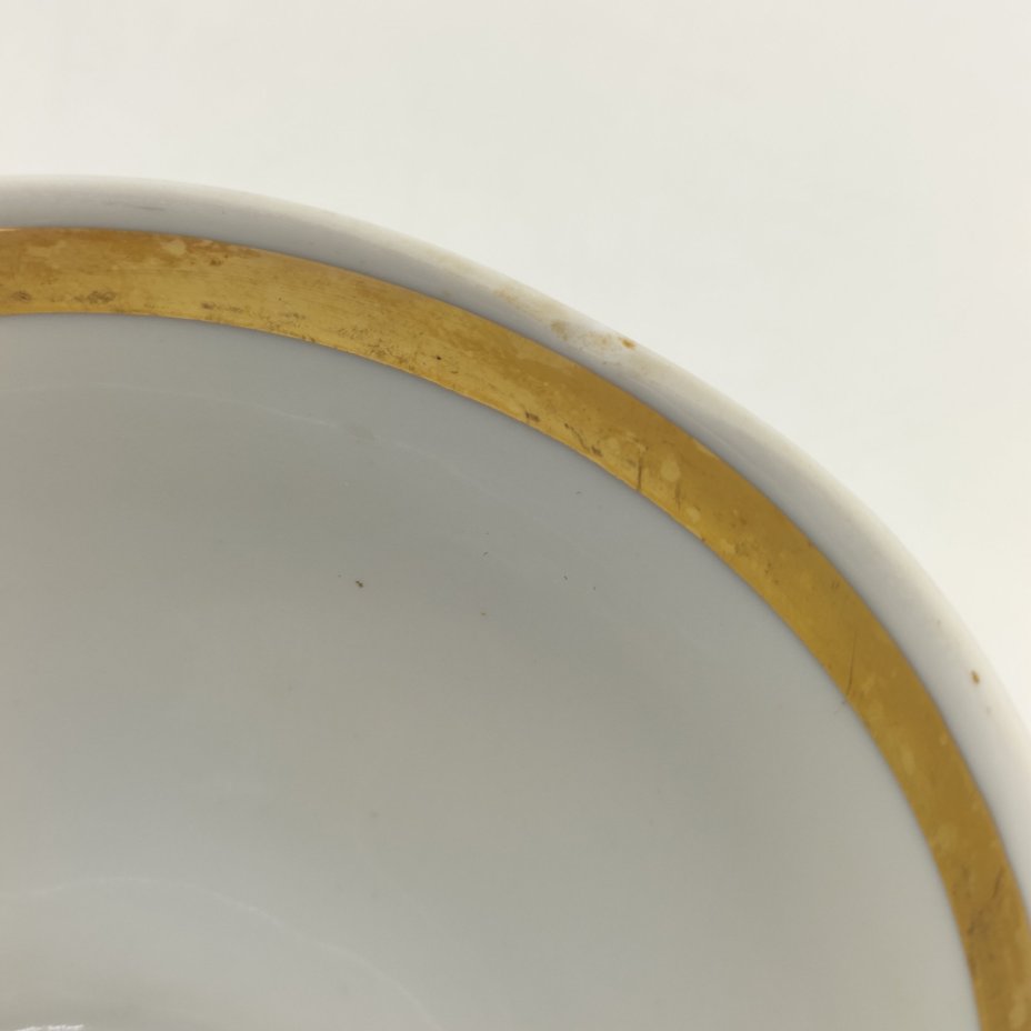 Набор из 4-х чашек с цветочным декором, фарфор, роспись, золочение, Барановский фарфоровый завод, СССР, 1970-1991 гг.