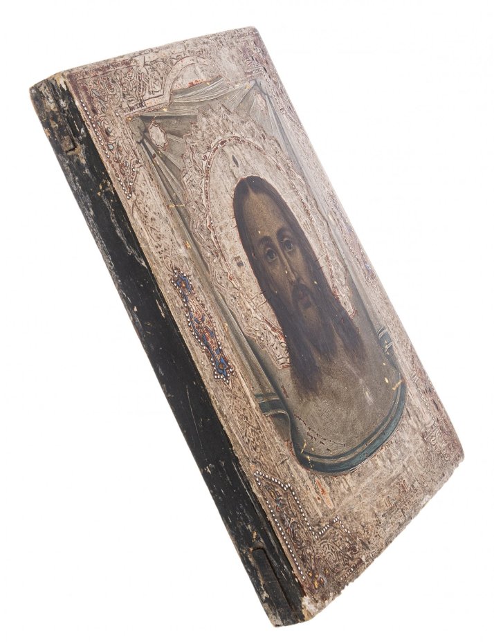 Икона "Спас Нерукотворный", дерево, темпера, Российская Империя, 1850-1900 гг.