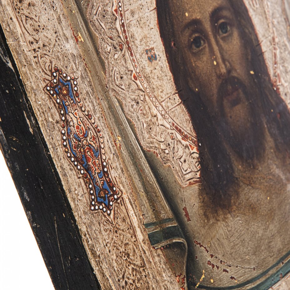 Икона "Спас Нерукотворный", дерево, темпера, Российская Империя, 1850-1900 гг.