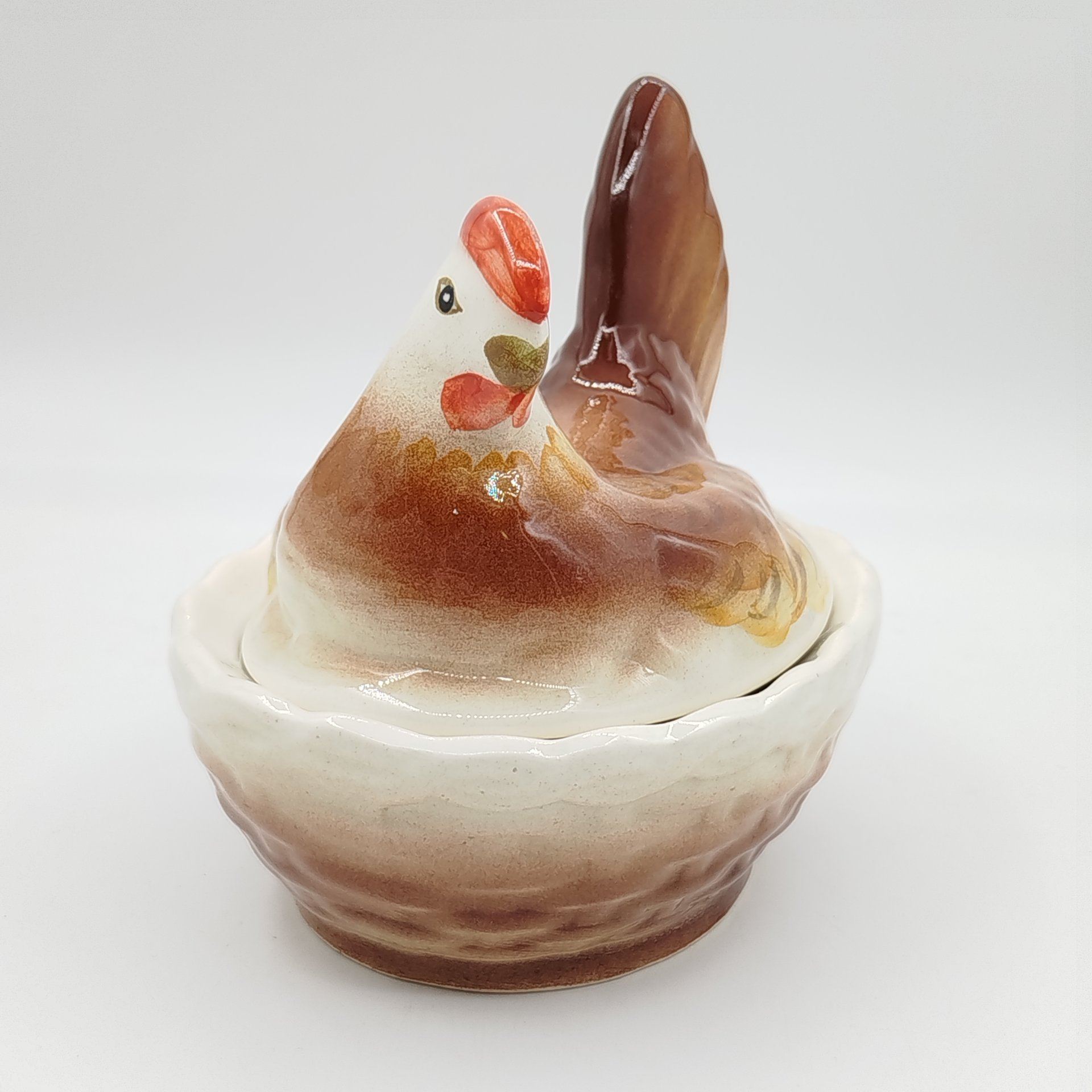 Маслёнка "Курица наседка", Конаковский фаянсовый завод им. М.И. Калинина (ЗиК Конаково)