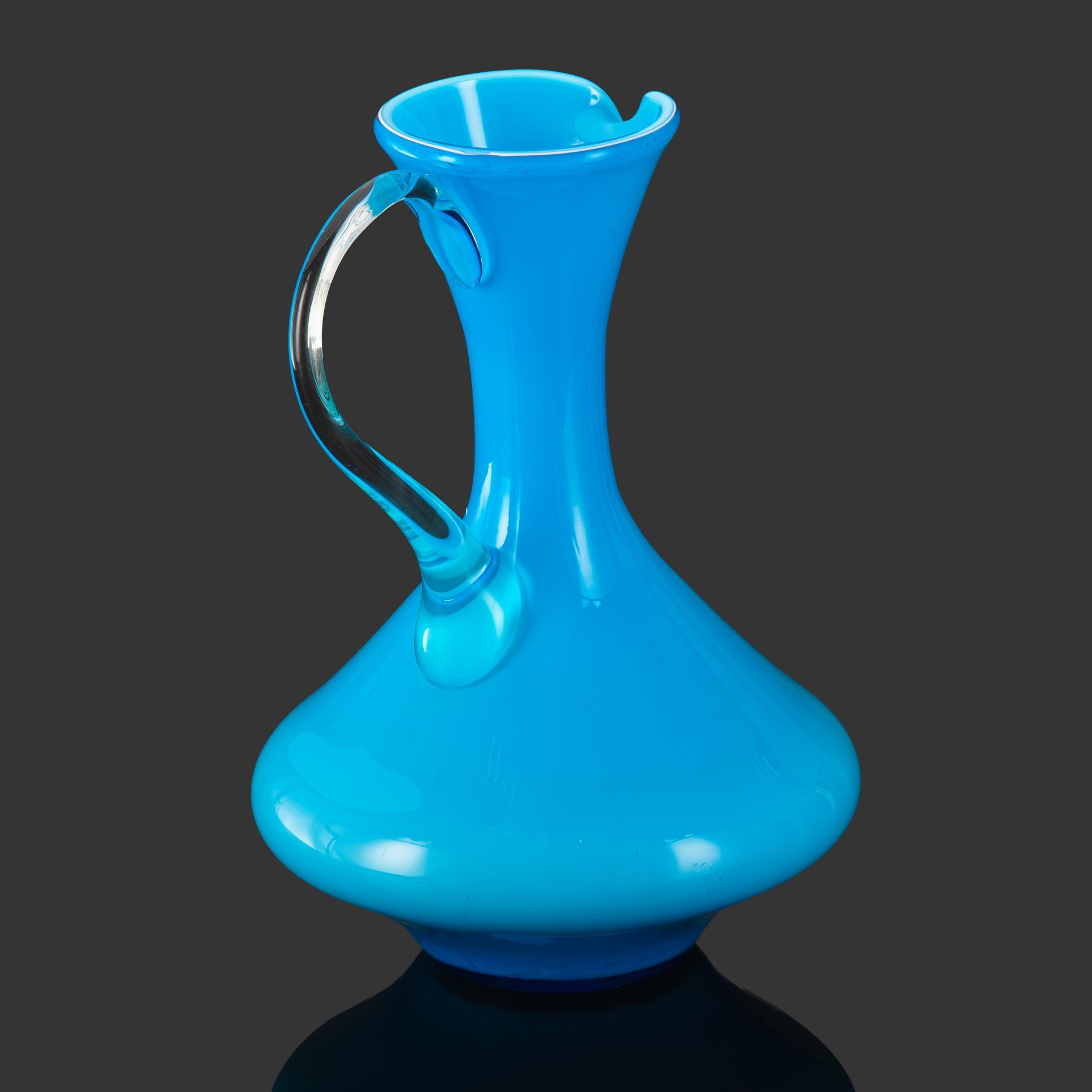 Кувшин голубого оттенка, Empoli Art Glass Opaline