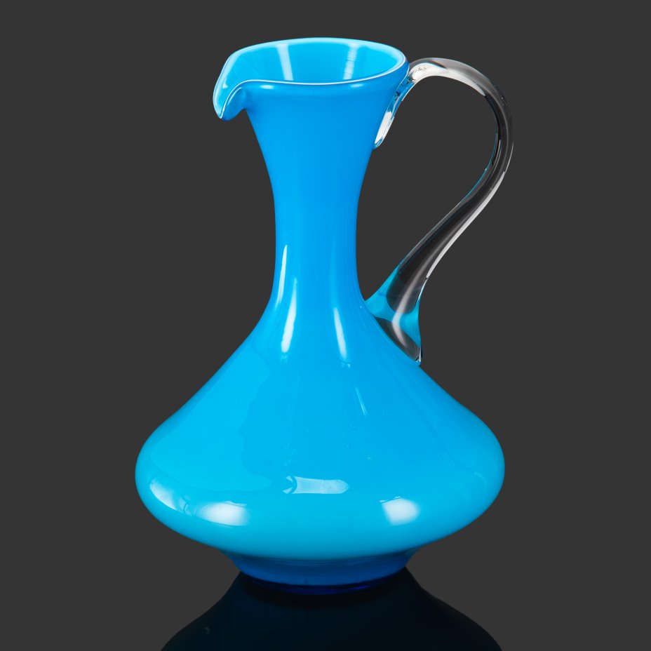 Кувшин голубого оттенка, Empoli Art Glass Opaline