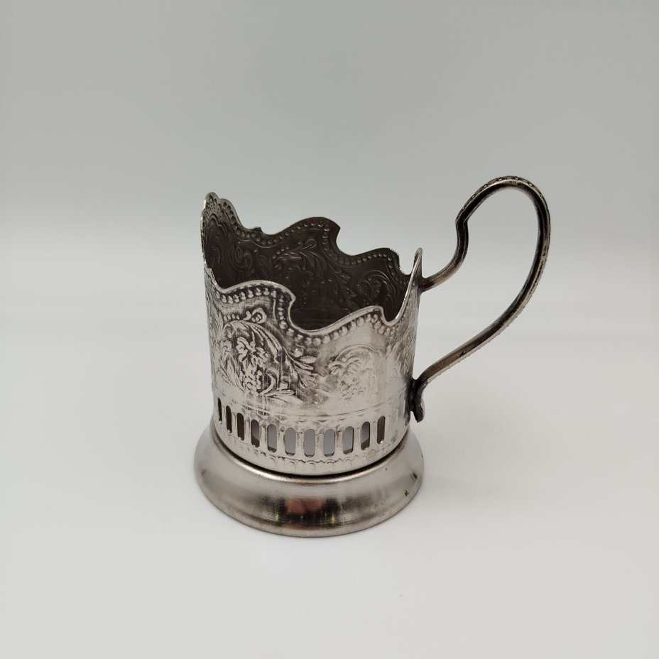 Подстаканник "Советский космос", мНЦ (медь-никель-цинк), Кольчугинский завод цветных металлов, СССР, 1960-1980 гг.