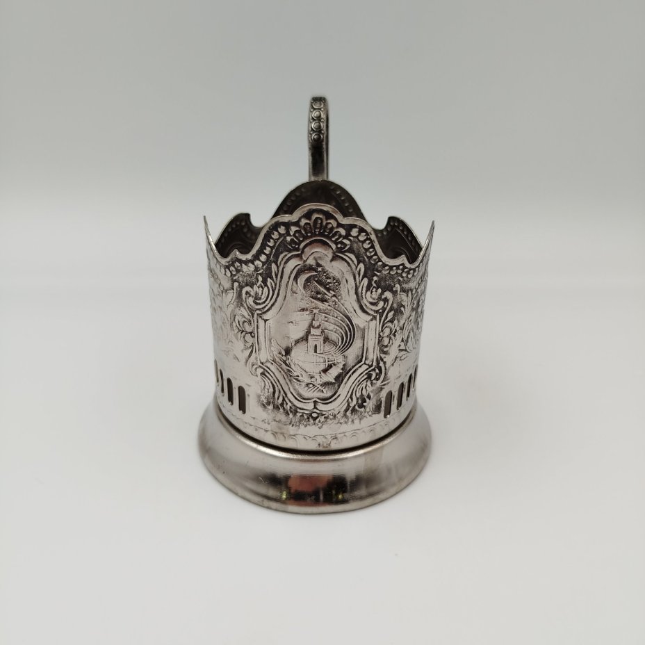 Подстаканник "Советский космос", мНЦ (медь-никель-цинк), Кольчугинский завод цветных металлов, СССР, 1960-1980 гг.