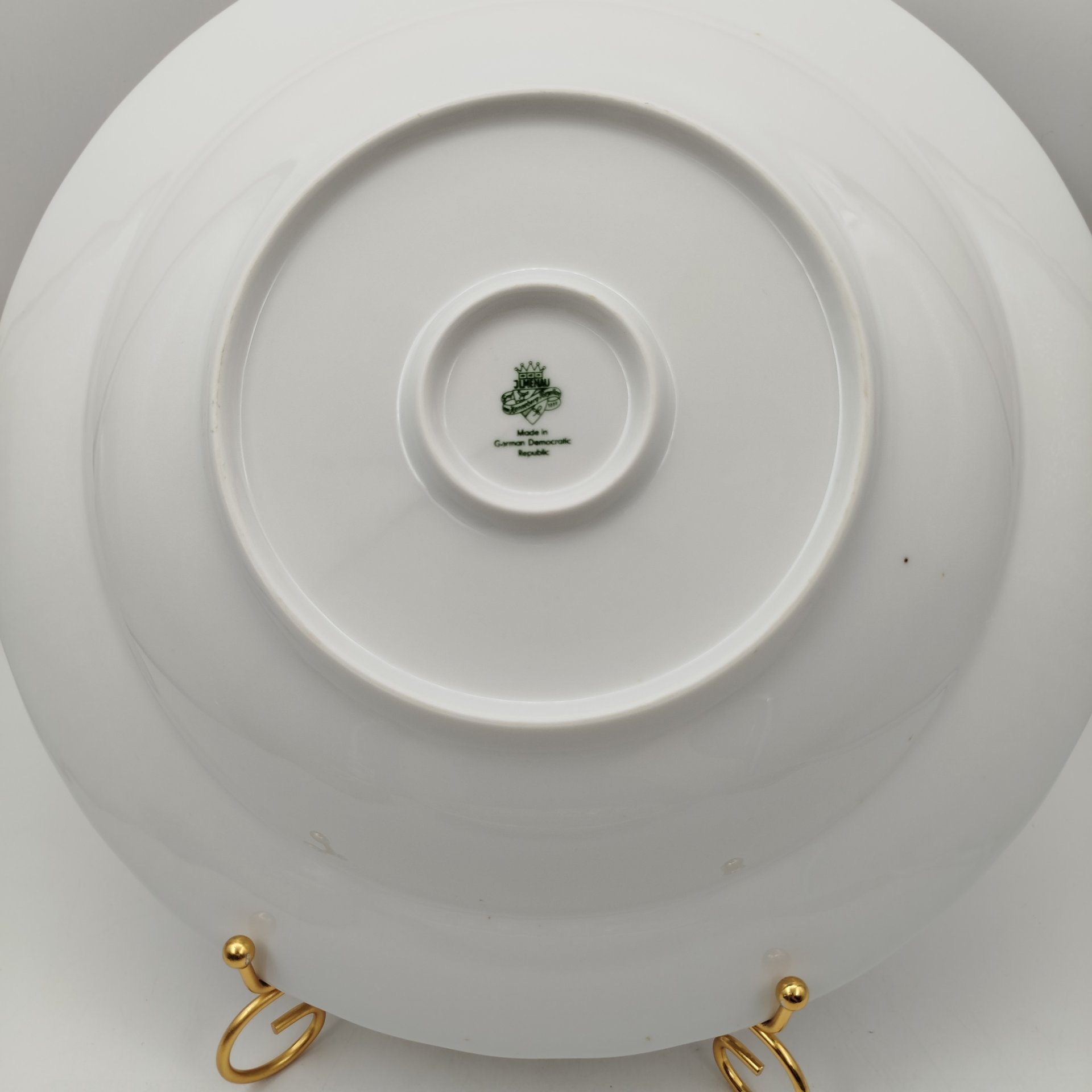 Блюдо, фарфор, деколь, золочение, Graf Von Henneberg Porzellan, 1777 Jlmenau, Германия, 1960-1990 гг.