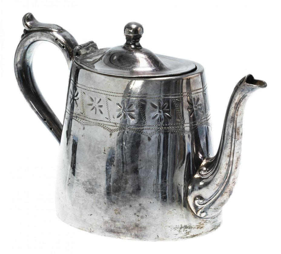 Чайник-кофейник, никель с серебрением, Великобритания, 1890-1900 гг.