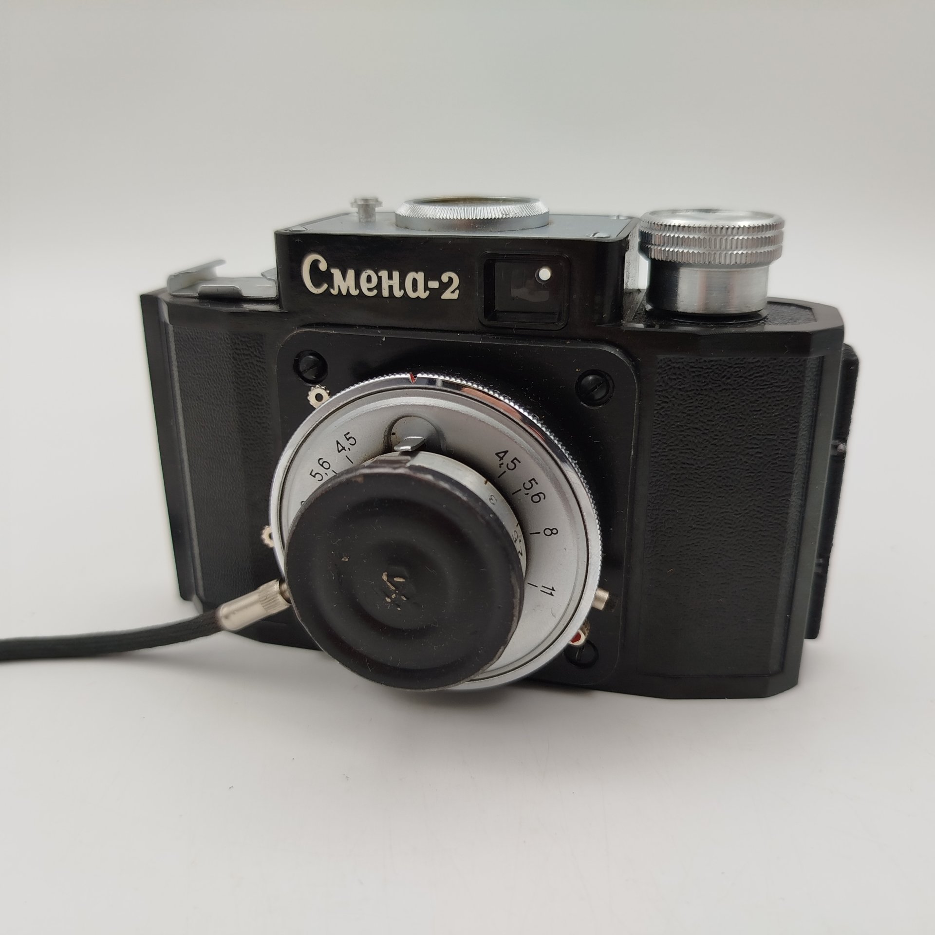 Фотоаппарат "Смена-2" в оригинальном кофре и документами, пластик, стекло, металл, кожа, Государственный оптико-механический завод имени ОГПУ (ГОМЗ), СССР, 1958-1961 гг., Государственный оптико-механический завод имени ОГПУ (ГОМЗ)