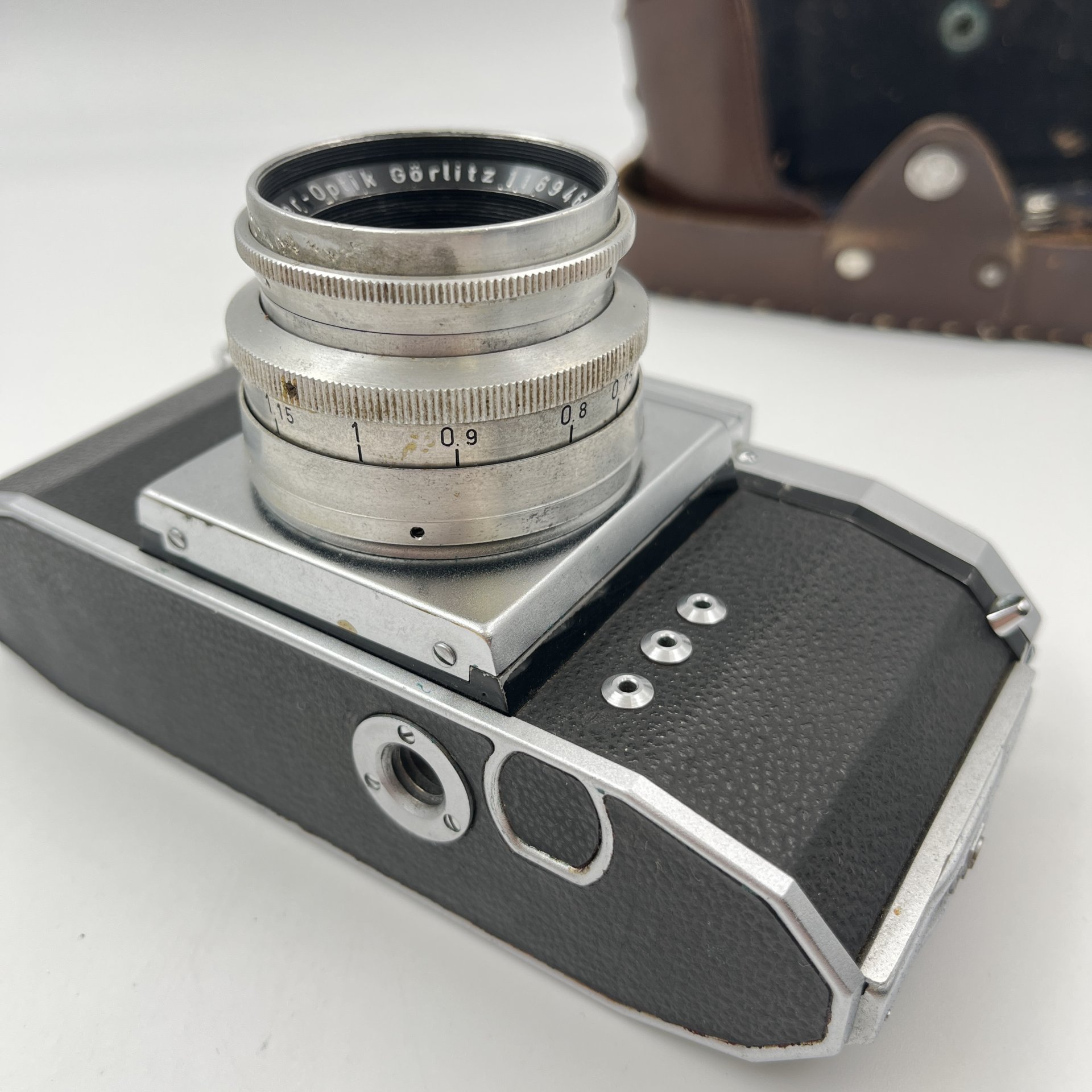 Фотоаппарат "Praktica" в оригинальном кофре, металл, пластик, кожа, ГДР, 1947-1956 гг.