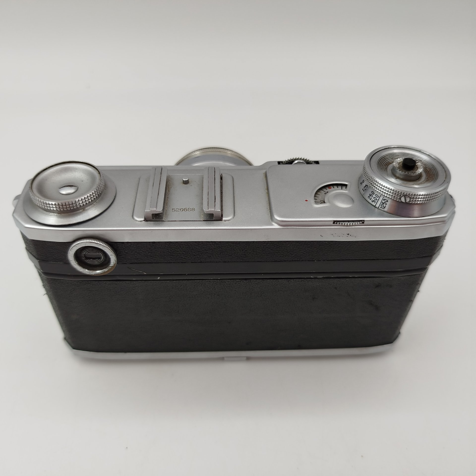 Фотоаппарат "Киев-4А" с объективом "Юпитер-3", 1:1,5 F=5cm [№5105864], в оригинальном чехле, металл, стекло, пластик, кожа, Киевский завод «Арсенал», СССР, 1952 г., Киевский завод «Арсенал»