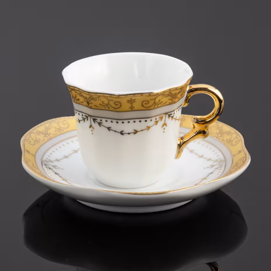 Миниатюра чайная пара, мануфактура "Decoration d'Artiste", Decoration d'Artiste