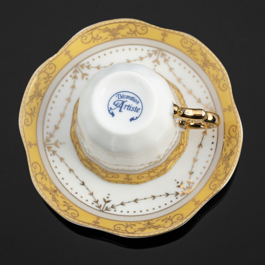 Миниатюра чайная пара, мануфактура "Decoration d'Artiste", Decoration d'Artiste