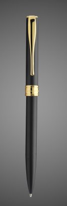 Шариковая ручка Aurora Magellano Big Black GT, в подарочной коробке, Металлы: золото, латунь, смола эпоксидная
