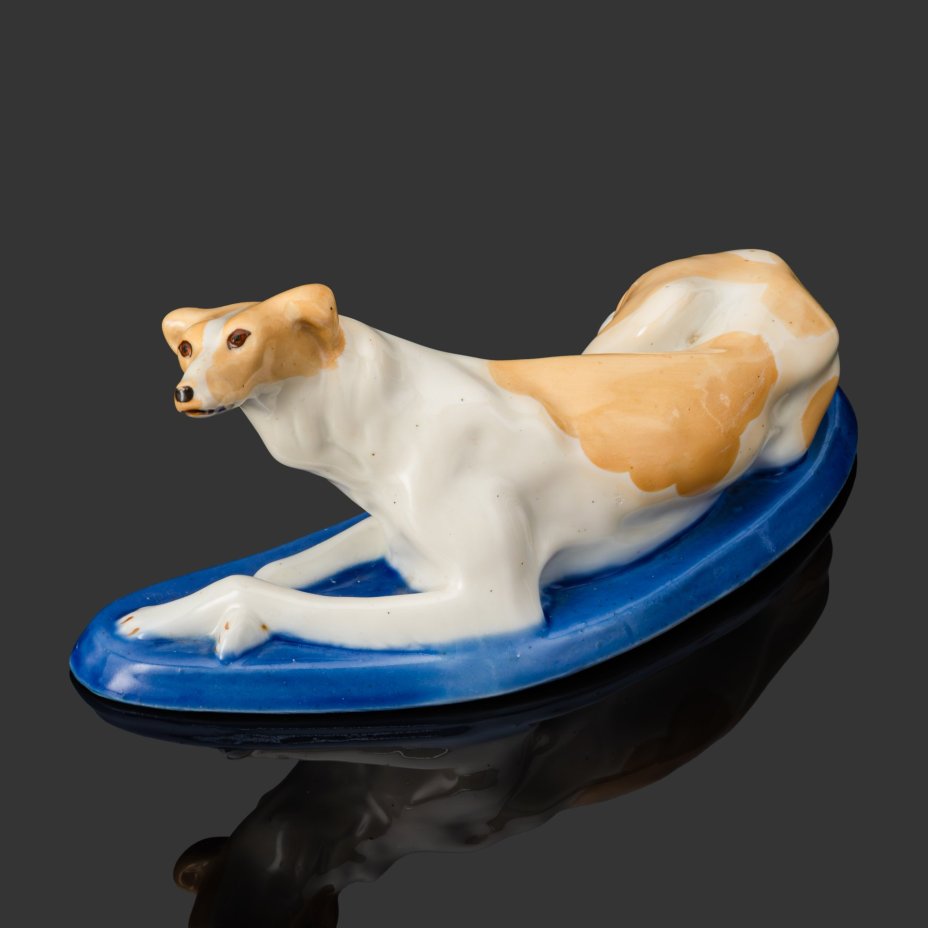 Статуэтка "Левретка", скульптор Б.Я. Воробьев (юбилейное клеймо)