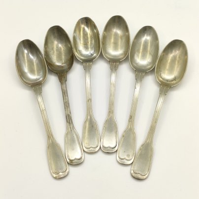 Набор чайных ложек на 6 персон, сплав металлов, Западная Европа, 1920-1960 гг.