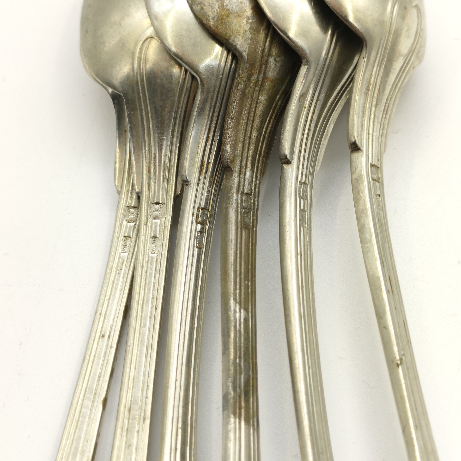 Набор чайных ложек на 6 персон, сплав металлов, Западная Европа, 1920-1960 гг.