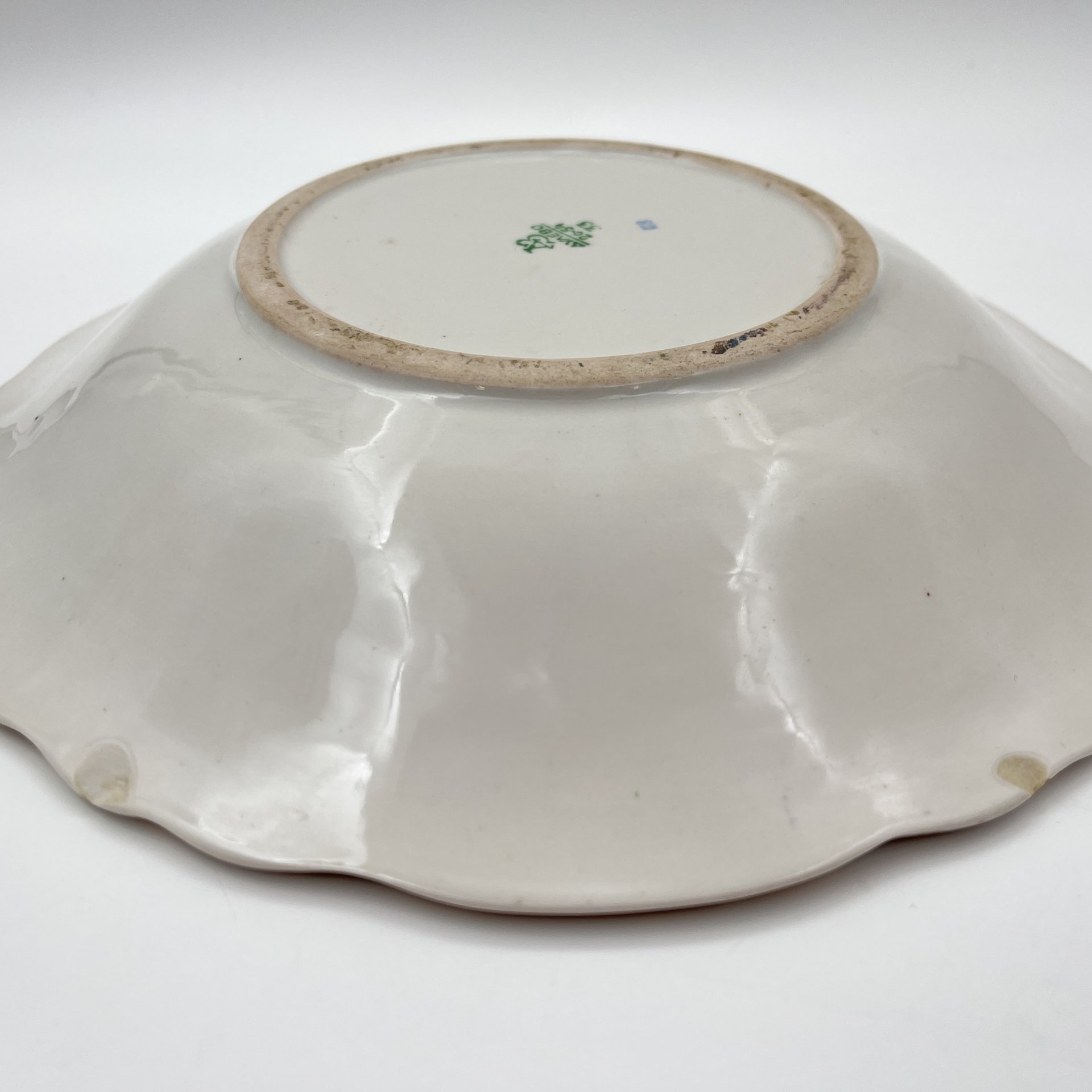 Блюдо сервировочное "Виноград", фарфор, крытье, золочение, Дулевский фарфоровый завод (Дулёво), СССР, 1954 г.