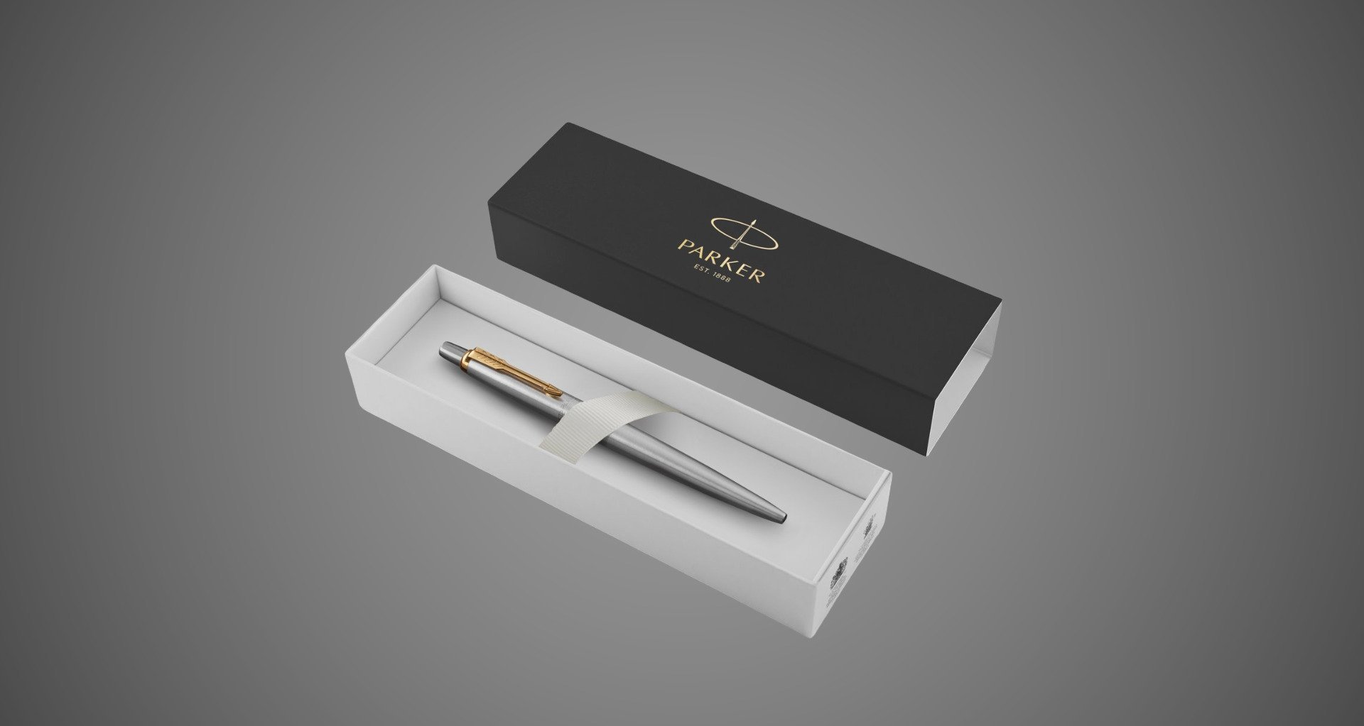 Шариковая ручка Parker Jotter Essential, St. Steel GT, стержень: Mblue, Металлы: нержавеющая сталь, позолота
