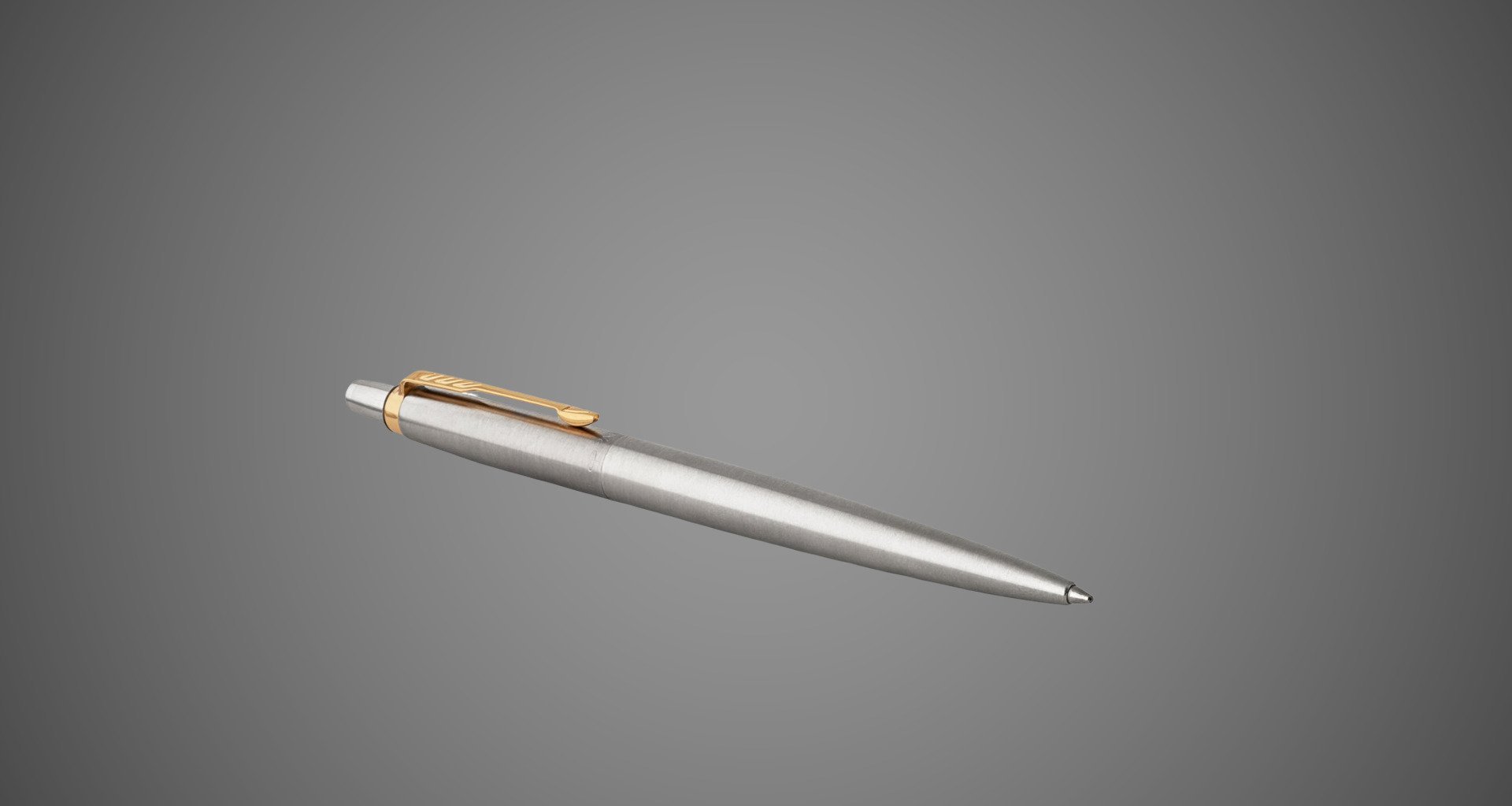 Шариковая ручка Parker Jotter Essential, St. Steel GT, стержень: Mblue, Металлы: нержавеющая сталь, позолота