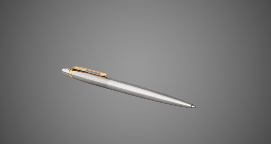 Шариковая ручка Parker Jotter Essential, St. Steel GT, стержень: Mblue, Металлы: нержавеющая сталь, позолота