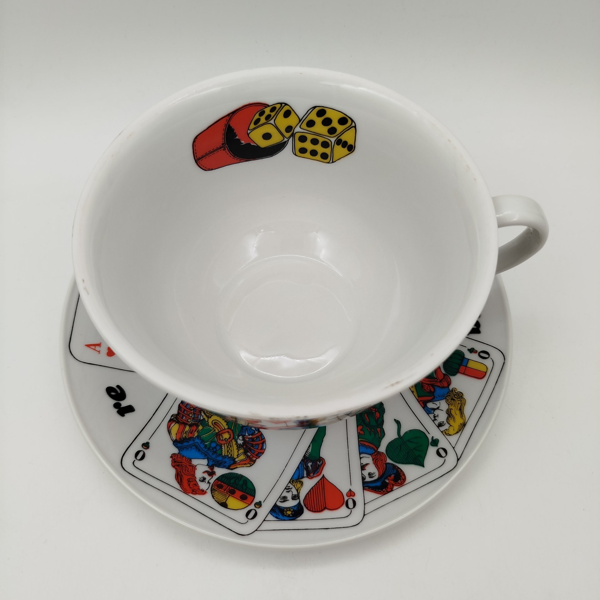 Пара чайная "Игральные карты" ("Contra"), фарфор, деколь, Seltmann Weiden, Германия, 1954-1990 гг.