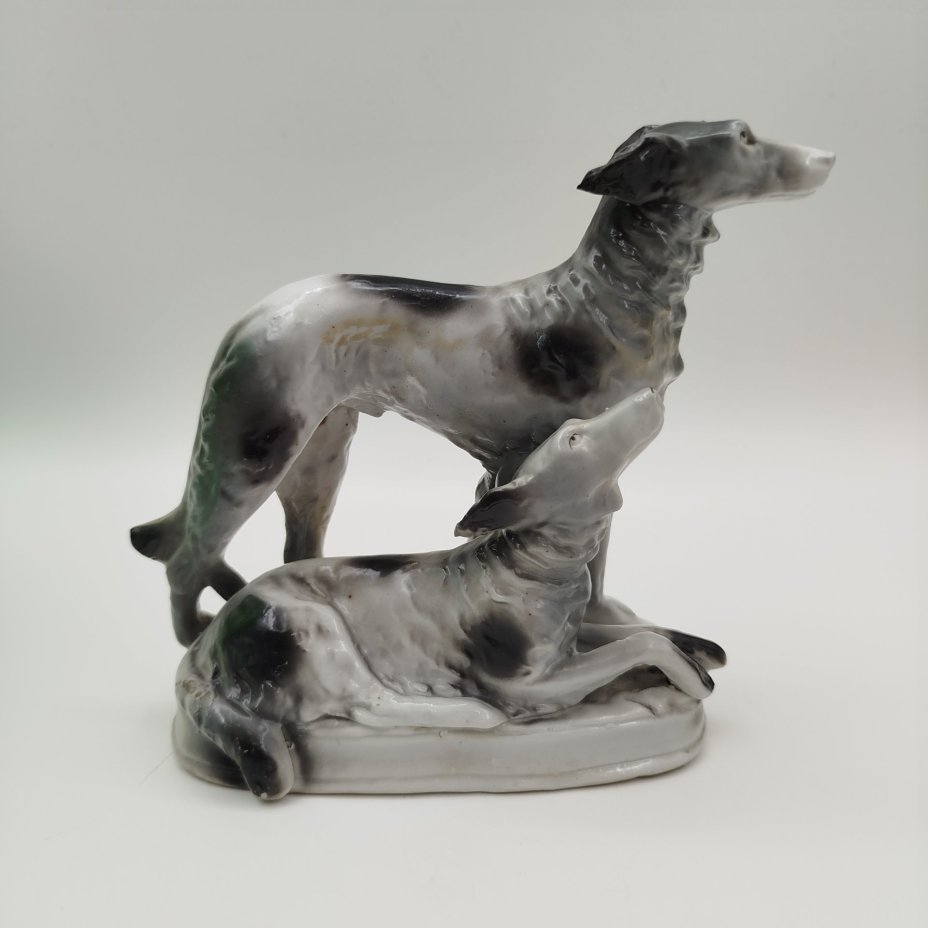 Статуэтка "Гончие", фарфор, роспись, Германия, 1950-1980 гг.