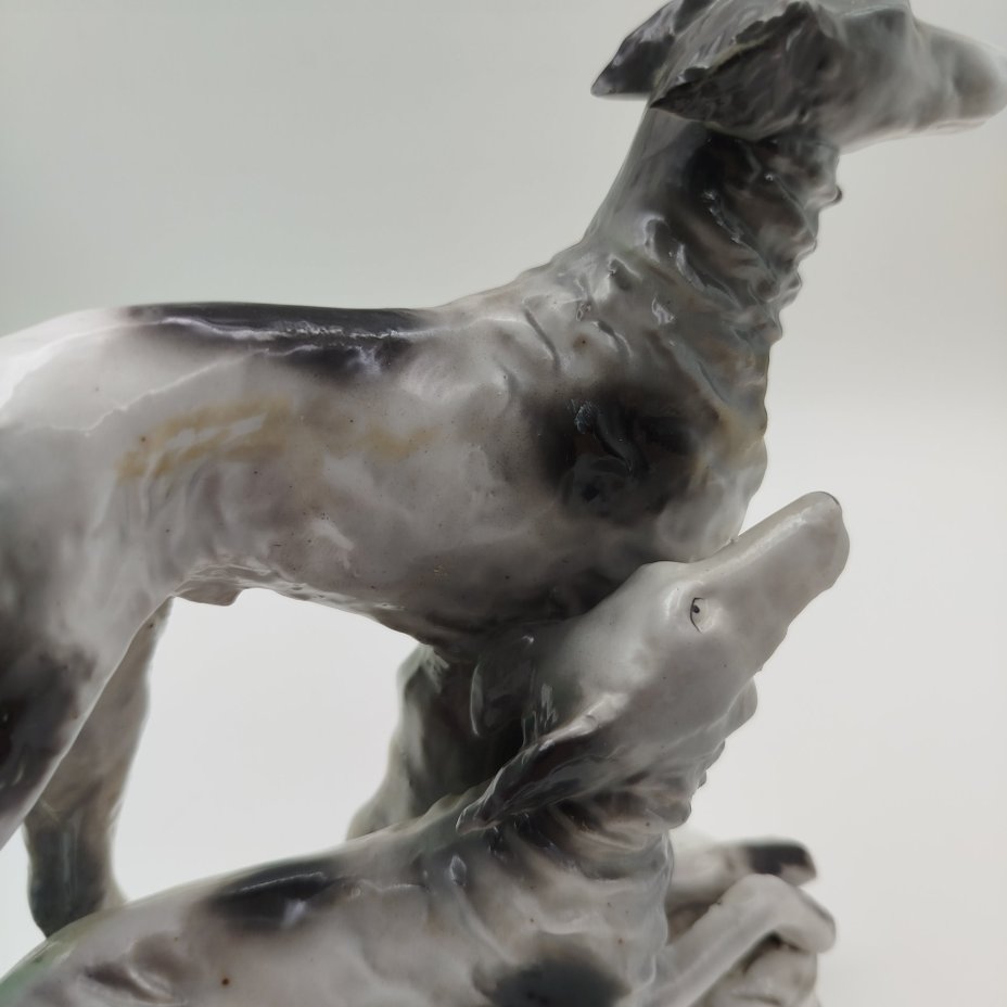 Статуэтка "Гончие", фарфор, роспись, Германия, 1950-1980 гг.