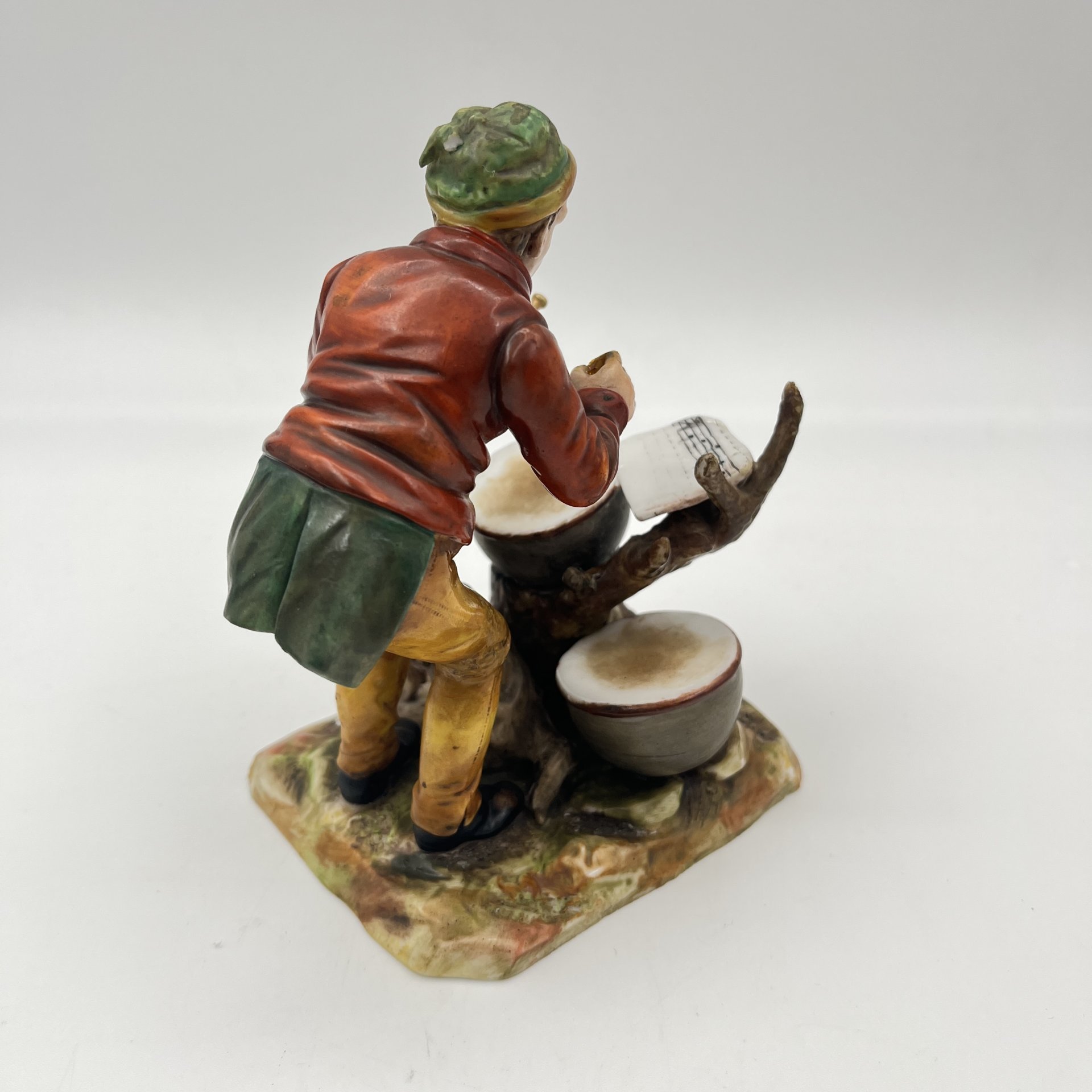 Статуэтка "Барабанщик с собакой", фарфор, роспись, Европа, 1970-1990 гг.